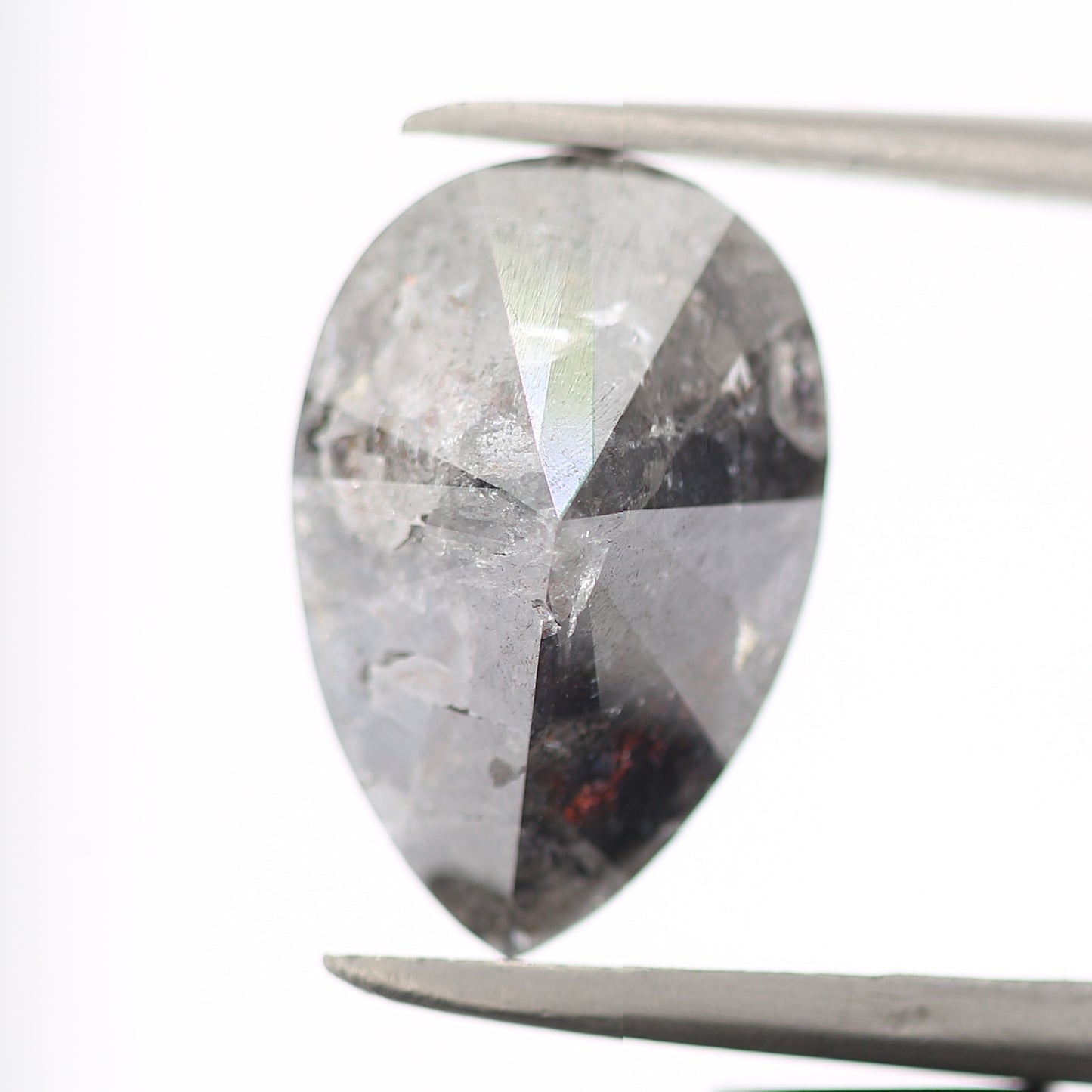 Salt and Pepper Diamond Fancy Gray Color 3.88 CT 12.50 x 8.30 x 5.30 MM Pear Cut Diamond! Natural Loose Diamond ! Christmas Gift for Her