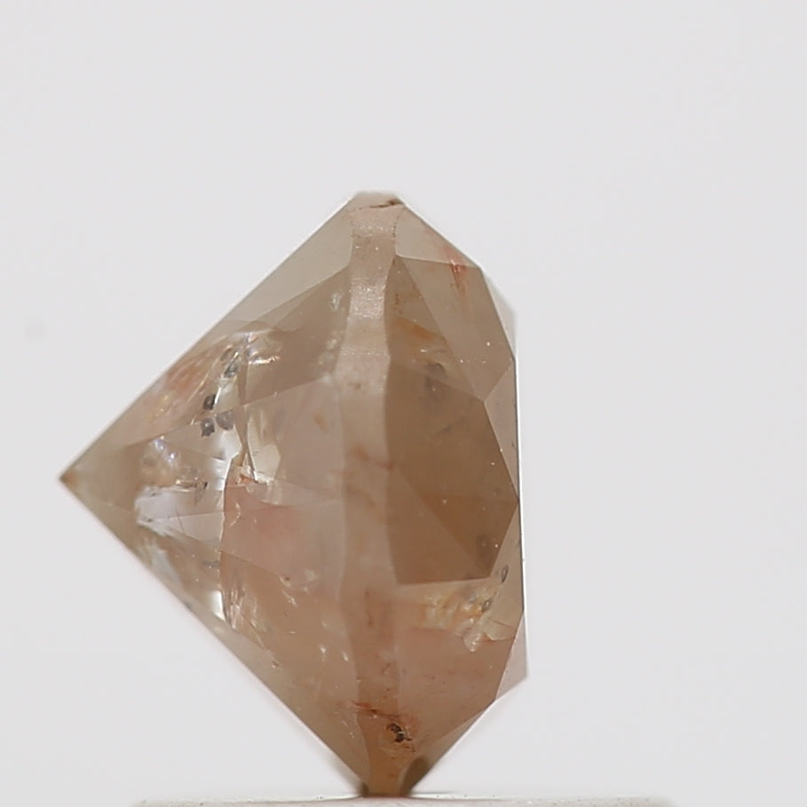 1.29 Carat Peach Brown Round Shape Brilliant Cut Natural Loose Diamond