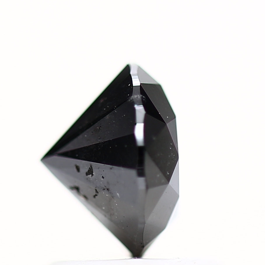 1.22 Carat Fancy Black Round Brilliant Cut Natural Loose Diamond
