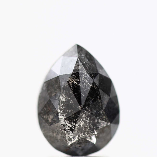 Salt and Pepper Diamond Fancy Gray Color 2.74 CT 10.08 x 7.45 x 4.30 MM Pear Cut Diamond! Natural Loose Diamond ! Christmas Gift for Her