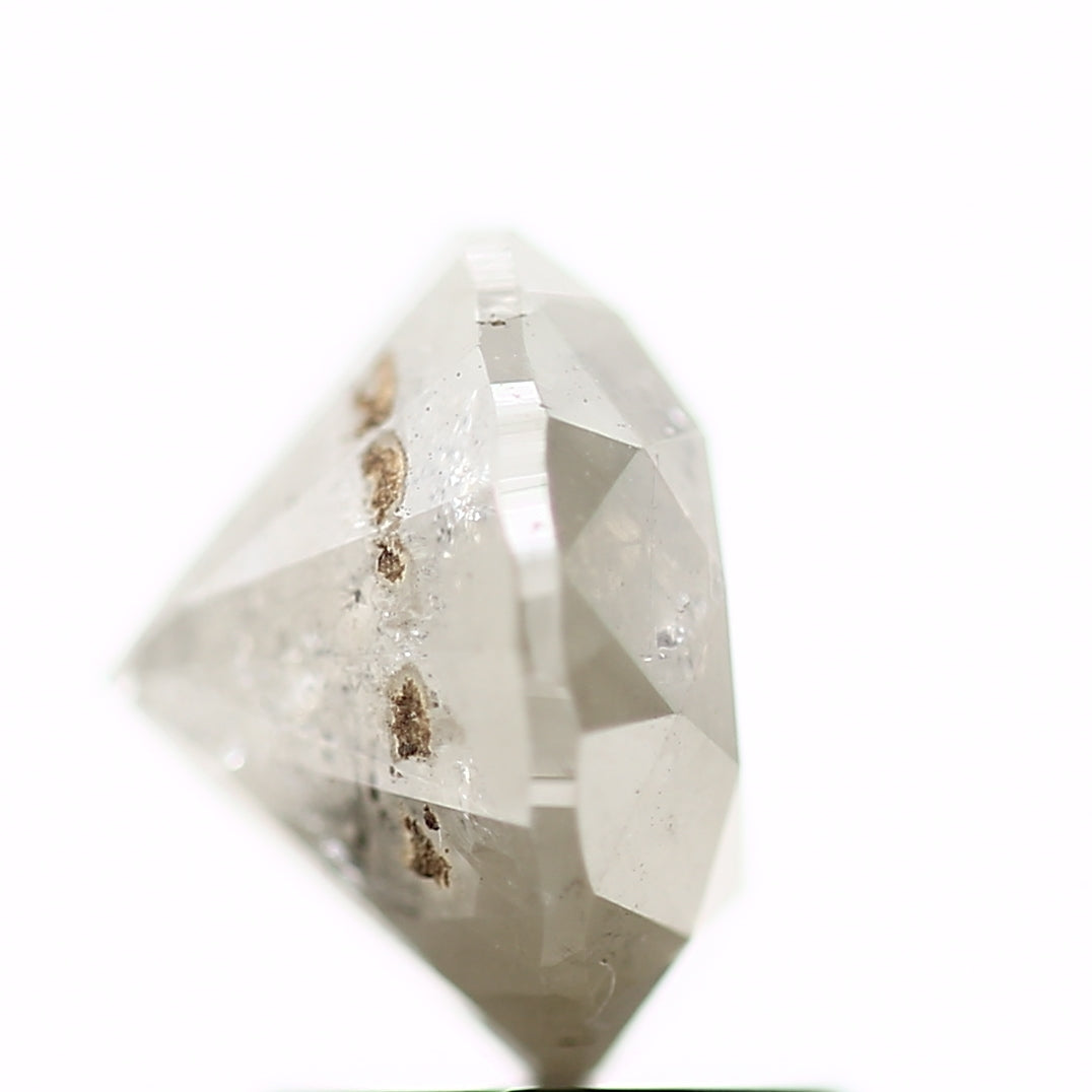 2.59 Carat Salt and Pepper Diamond Gray Fancy Round Brilliant Cut Natural Loose Diamond