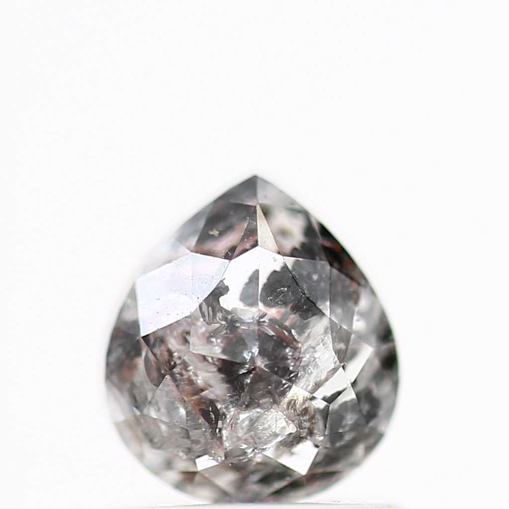 Salt and Pepper Diamond Fancy Gray Color 1.14 CT 6.30 x 5.70 x 3.42 MM Pear Cut Diamond! Natural Loose Diamond ! Christmas Gift for Her
