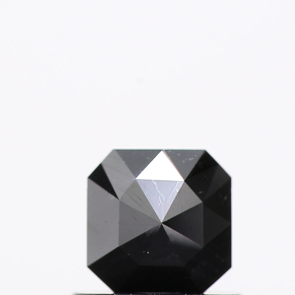 0.54 Ct Natural Black Cushion Single Cut Loose Diamond for Jewelery