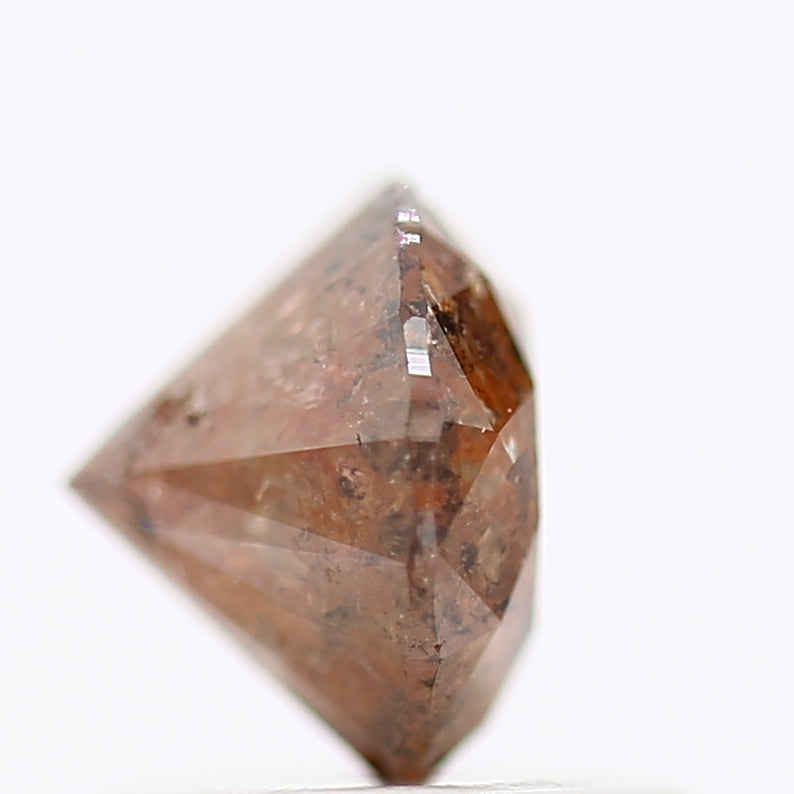 0.96 Carat Brown Round Shape Brilliant Cut Natural Loose Diamond