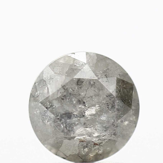 1.80 Carat Salt and Pepper Diamond Gray Round Brilliant Cut Natural Loose Diamond