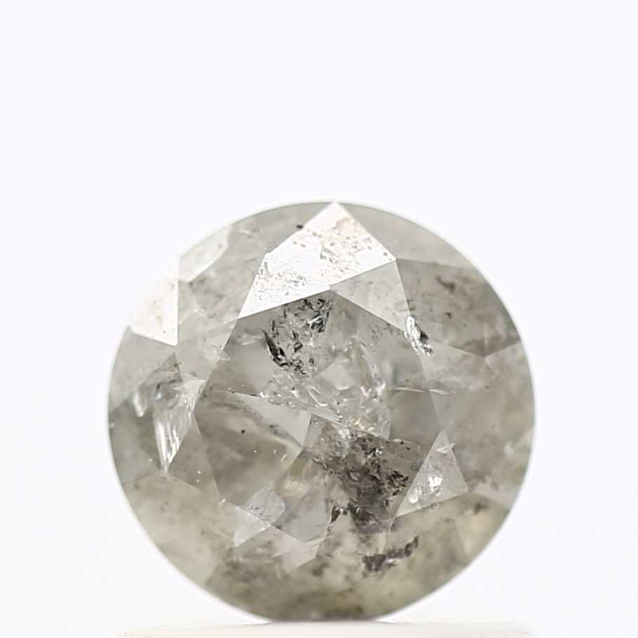 0.84 Carat Salt and Pepper Fancy Round Brilliant Cut Natural Loose Diamond