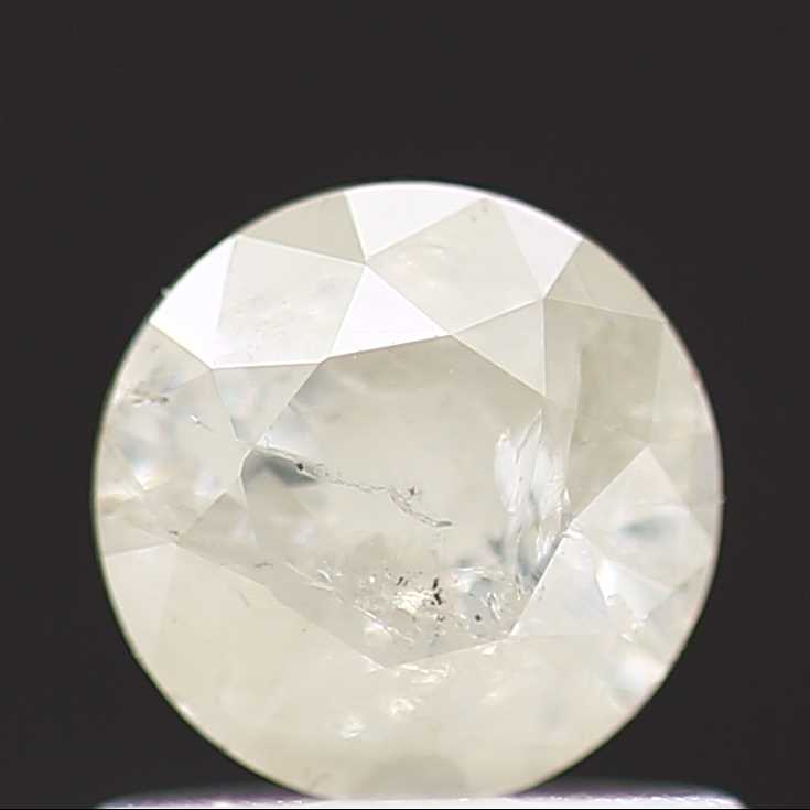 0.58 Carat Salt and Pepper Diamond Round Brilliant Cut Natural Loose Diamond