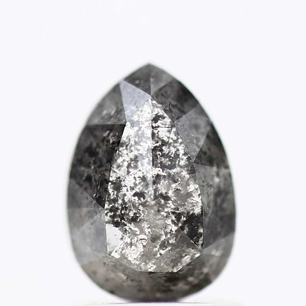 Salt and Pepper Diamond Fancy Gray Color 1.21 CT 7.70 x 5.47 x 3.28 MM Pear Cut Diamond! Natural Loose Diamond ! Christmas Gift for Her