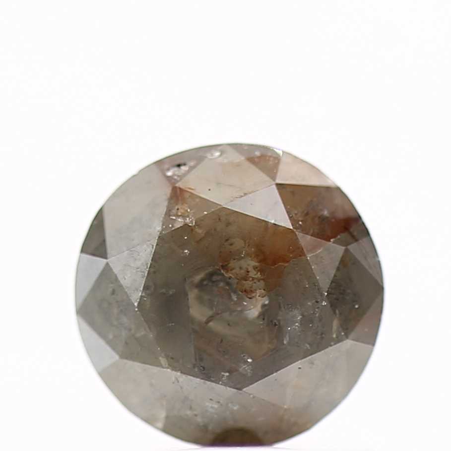 0.95 Carat Gray Rustic Round Shape Brilliant Cut Natural Loose Diamond