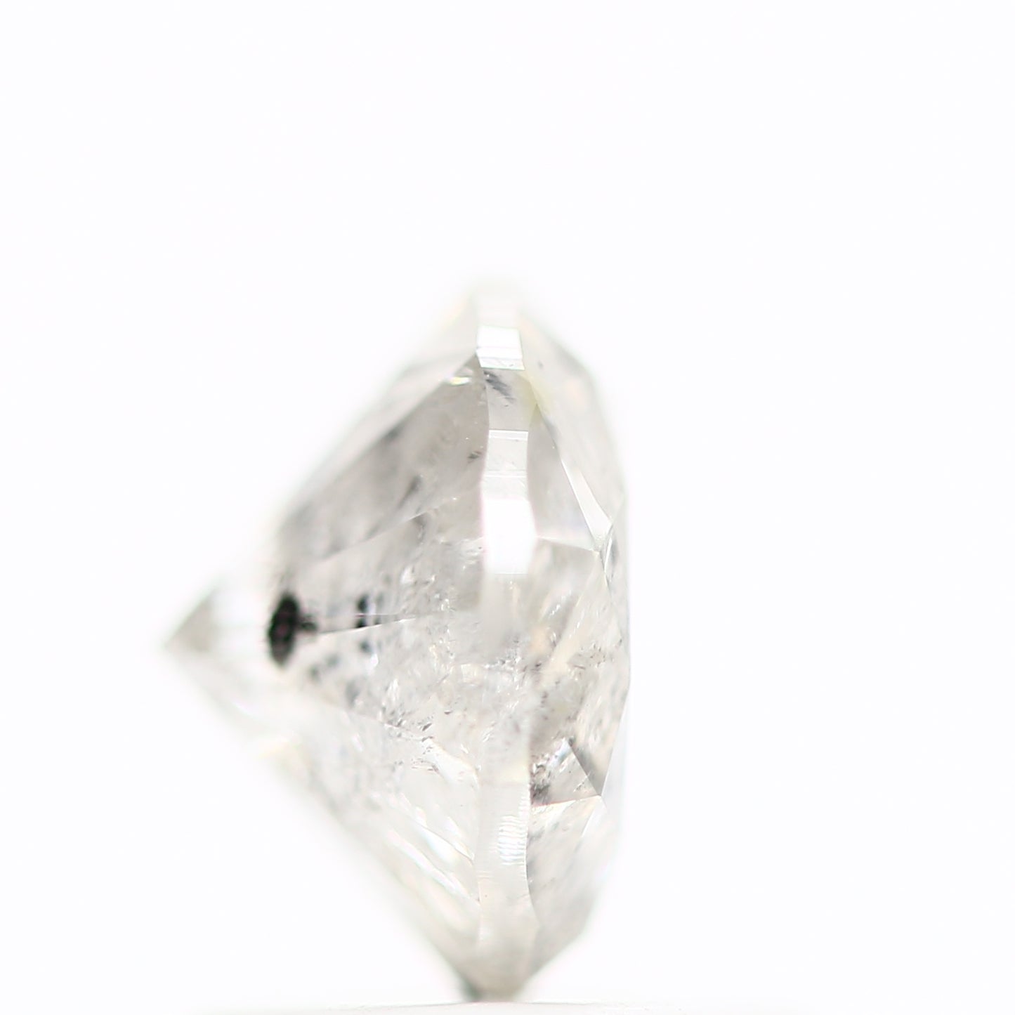 1.23 Carat Salt and Pepper Icy Round Brilliant Cut Natural Loose Diamond