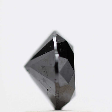 1.41 Carat Fancy Black Round Shape Brilliant Cut Natural Loose Diamond