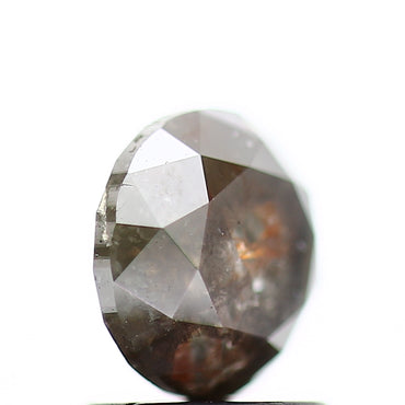 1.56 Carat Gray Rustic Round Shape Brilliant Cut Natural Loose Diamond