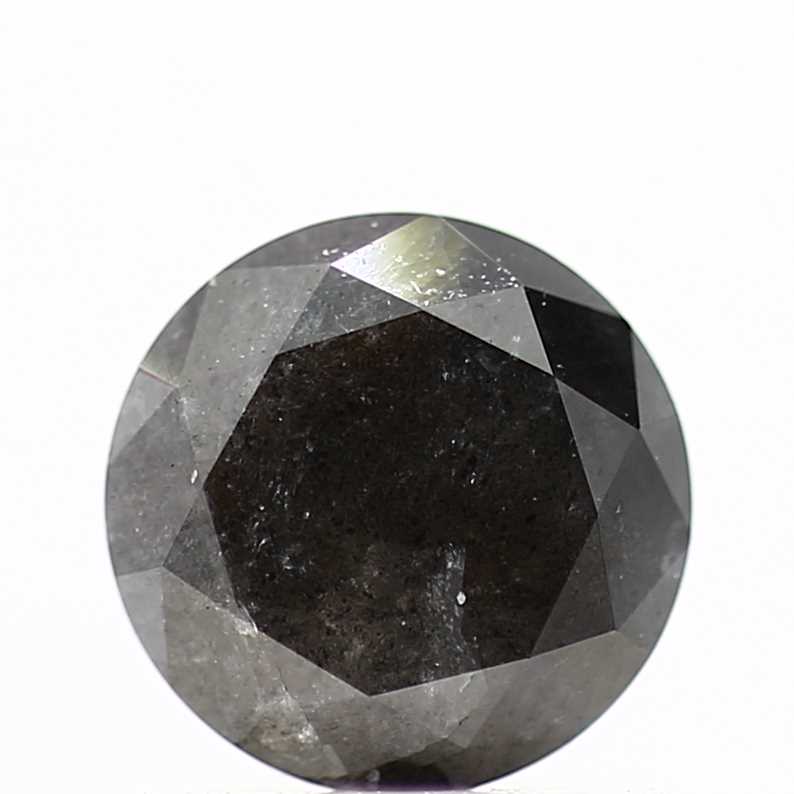 0.84 Carat Fancy Black Round Brilliant Cut Natural Loose Diamond