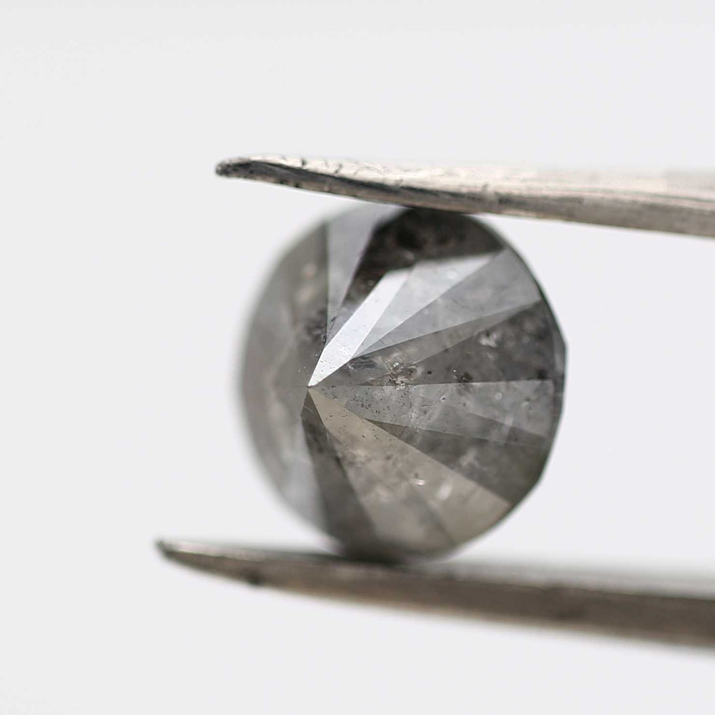 2.47 Carat Salt and Pepper Diamond Round Brilliant Cut Natural Loose Diamond