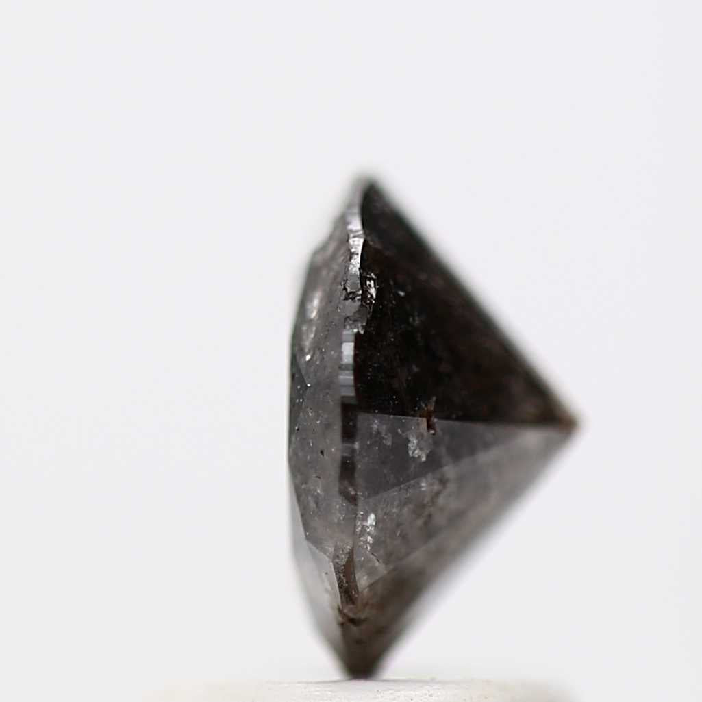 1.15 Carat Fancy Black Round Shape Brilliant Cut Natural Loose Diamond