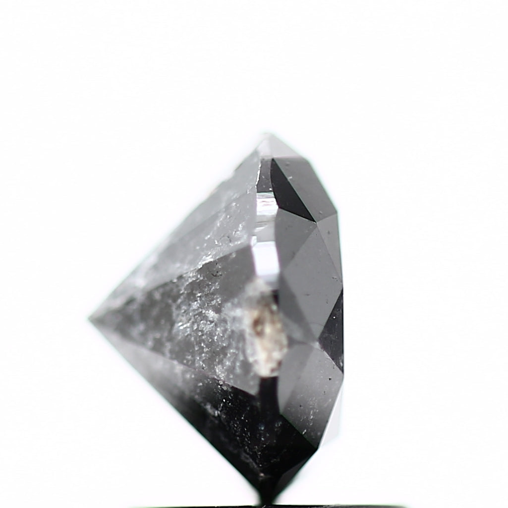 1.71 Carat Fancy Black Round Shape Brilliant Cut Natural Loose Diamond