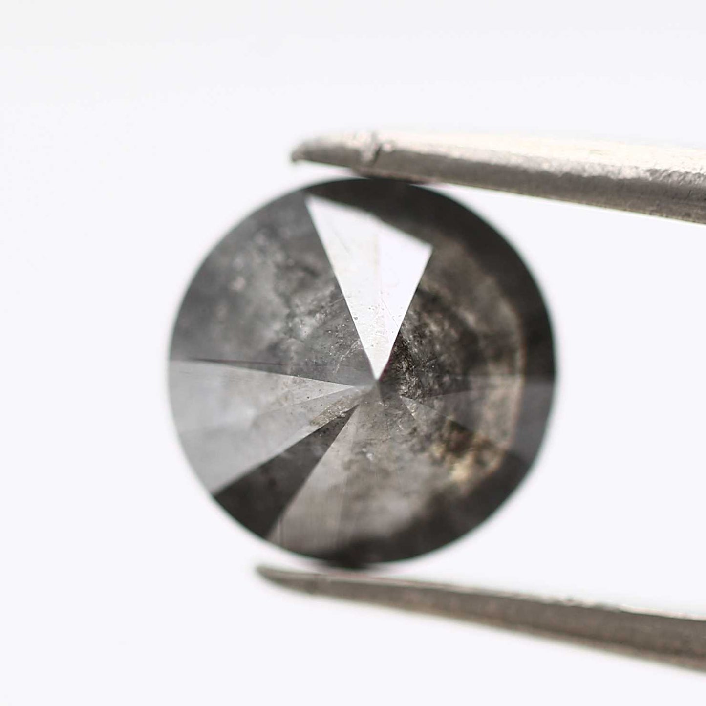 1.37 Carat Salt and Pepper Gray Fancy Round Brilliant Cut Natural Loose Diamond