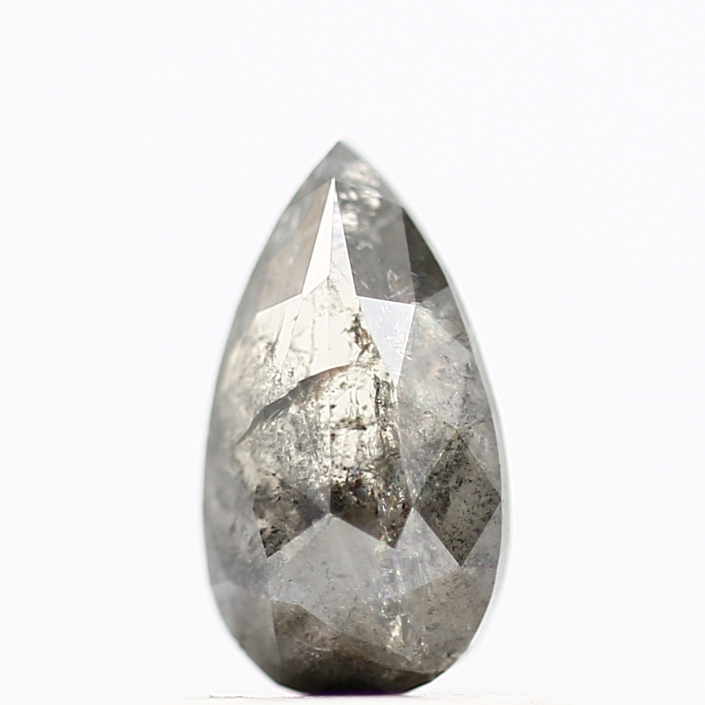 Salt and Pepper Diamond Fancy Gray Color 0.70 CT 7.77 x 4.31 x 2.32 MM Pear Cut Diamond! Natural Loose Diamond ! Christmas Gift for Her