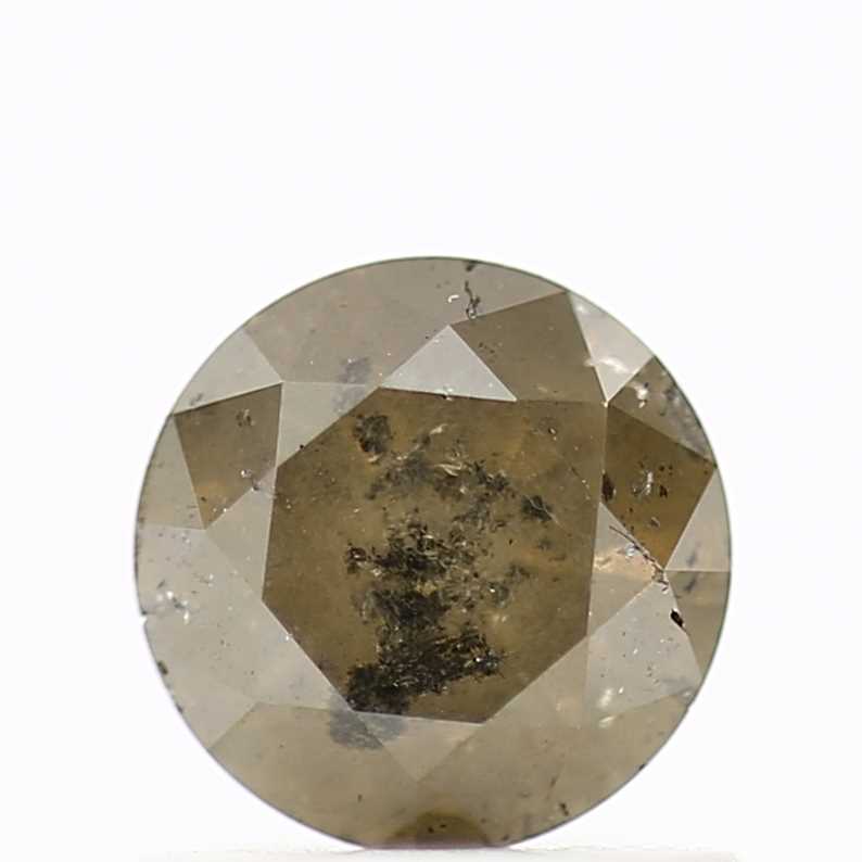 0.72 Carat Fancy Brown Gray Round Cut Natural Loose Diamond