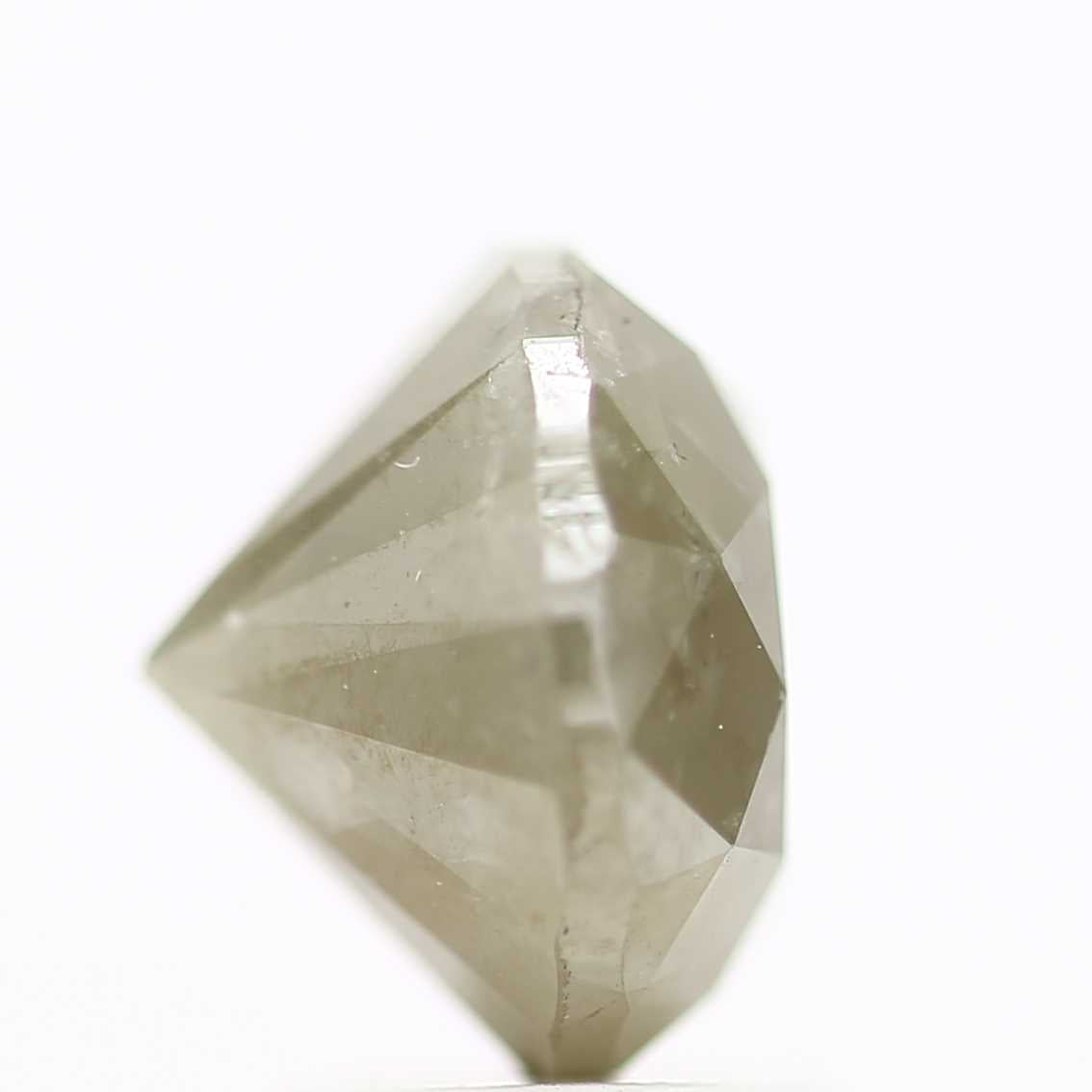 Salt And Pepper Diamond Fancy Gray Color 3.14 CT 8.44 x 6.33 MM Round Brilliant Cut Diamond ! Natural Loose Diamond ! Christmas Gift for Her