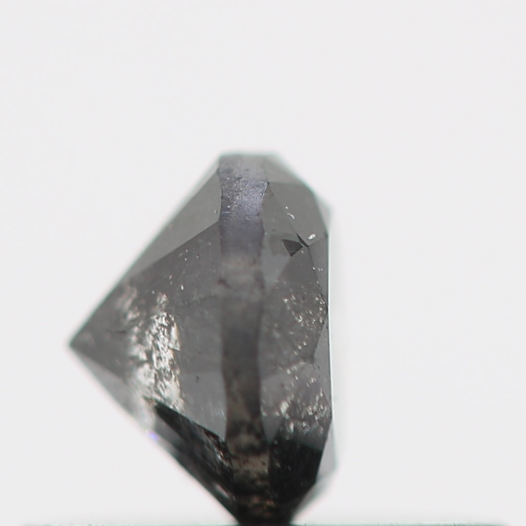 0.36 Carat Salt and Pepper Gray Round Brilliant Cut Natural Loose Diamond