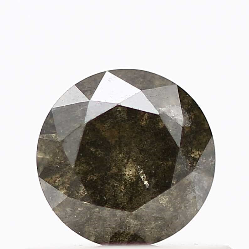 0.42 Carat Fancy Gray Round Shape Brilliant Cut Natural Loose Diamond