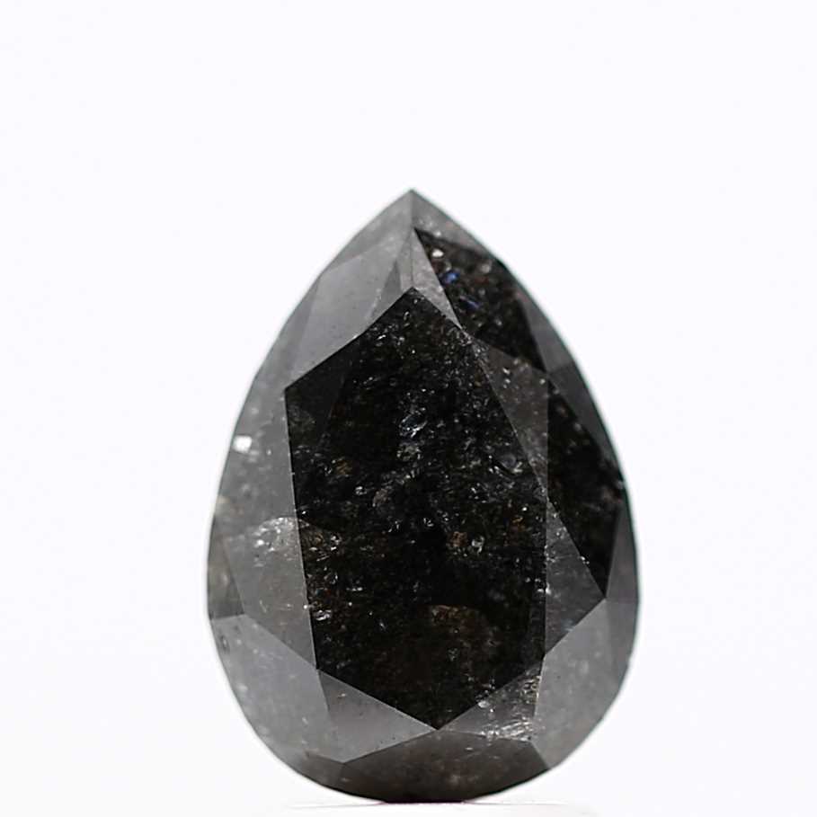 Salt and Pepper Diamond Fancy Gray Color 2.33 CT 10.00 x 7.10 x 4.55 MM Pear Cut Diamond! Natural Loose Diamond ! Christmas Gift for Her