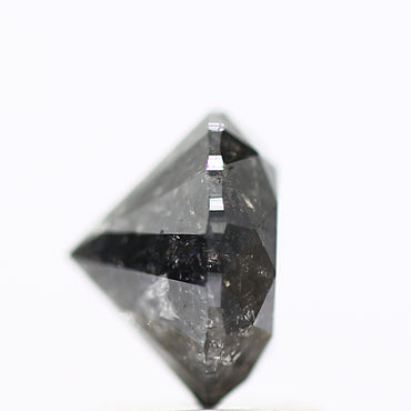 1.69 Carat Black Salt and Pepper Round Cut Natural Loose Diamond