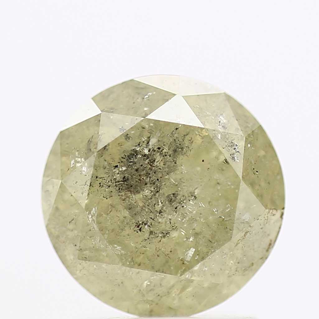 1.52 Carat Salt and Pepper Round Brilliant Cut Natural Loose Diamond