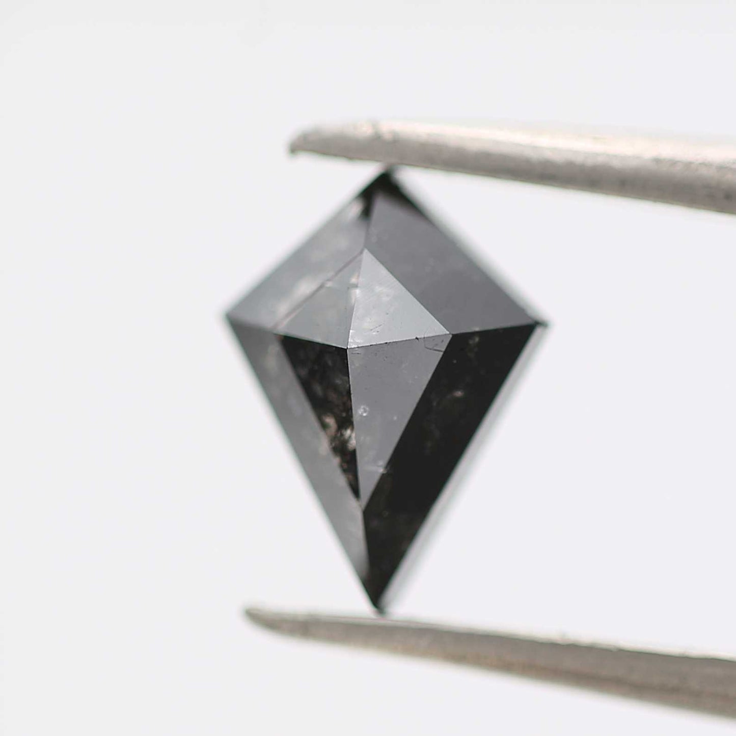 salt and pepper diamond ! 0.74 Ct 8.05 X 6.02 X 2.70 MM natural gray shield loose diamond for engagement ring for her