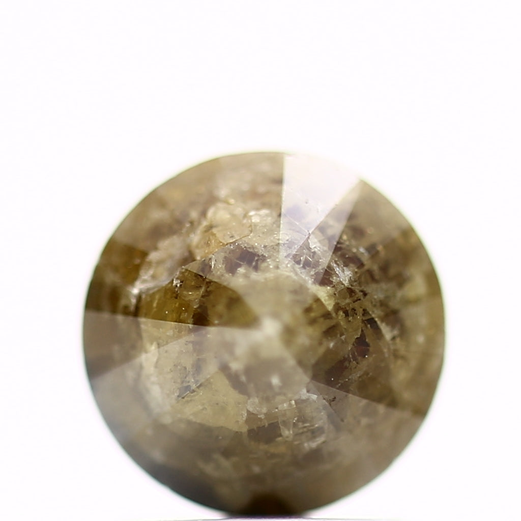 1.74 Carat Fancy Yellow Rustic Round Shape Brilliant Cut Natural Loose Diamond