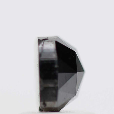 1.29 Ct Natural Black Cushion Single Cut Loose Diamond for Jewelery