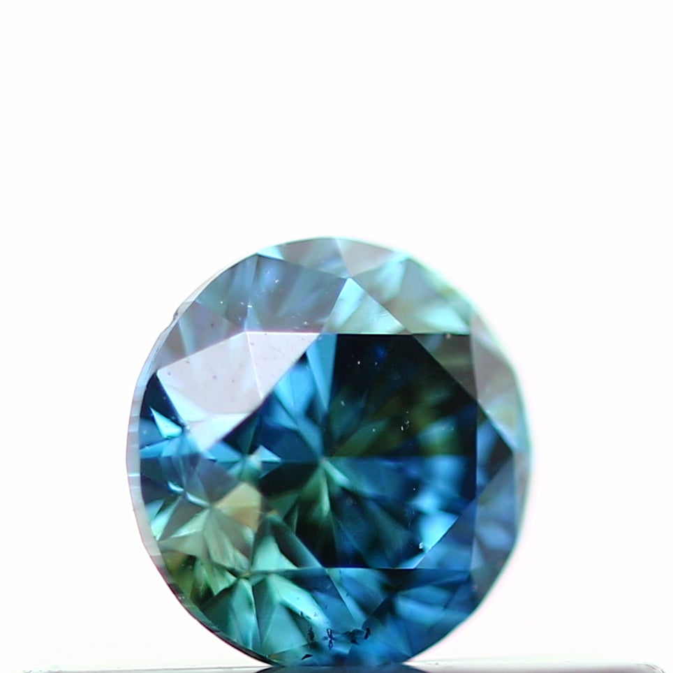 0.23 Carat Fancy Blue Round Brilliant Cut Natural Loose Diamond