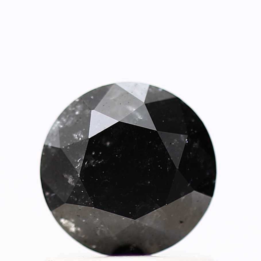 0.79 Carat Fancy Black Round Shape Brilliant Cut Natural Loose Diamond