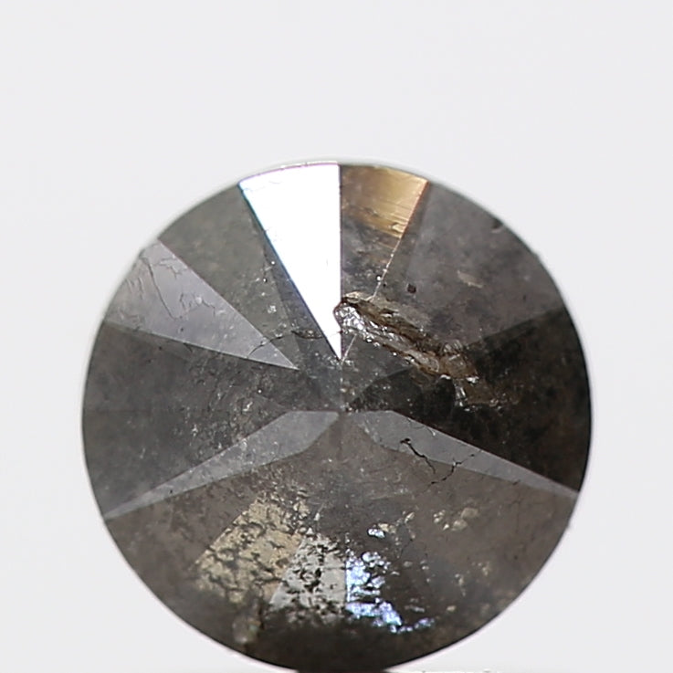 1.07 Carat Fancy Black Round Shape Brilliant Cut Natural Loose Diamond