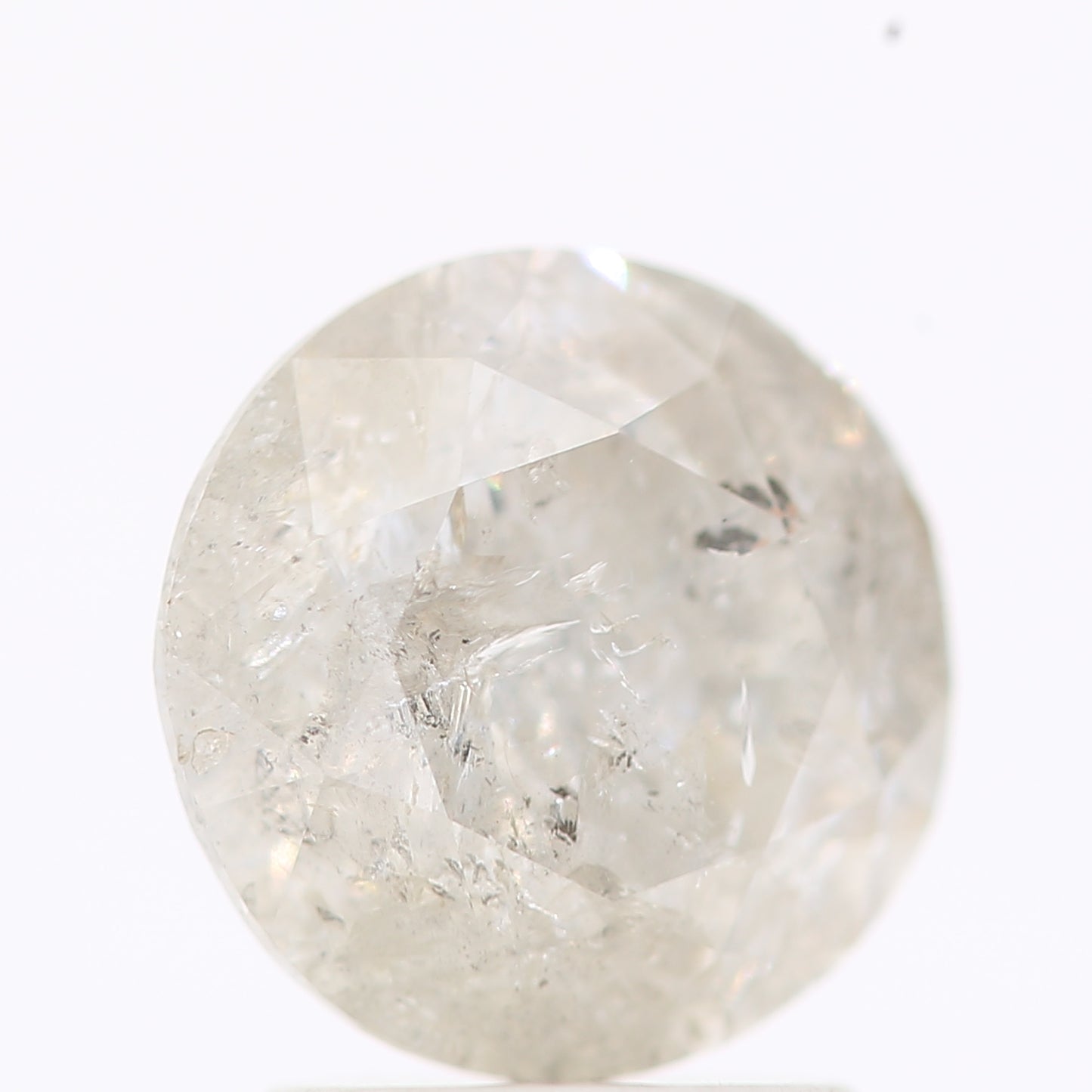 Natural Loose Round Salt And Pepper Diamond Fancy Grey Color 2.00 CT 7.80 X 5.08 MM Round Brilliant Cut Diamond ! Christmas Gift for Her