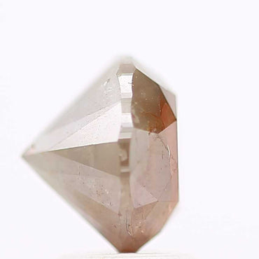 3.11 Carat Brown Orange Rustic Round Shape Brilliant Cut Natural Loose Diamond
