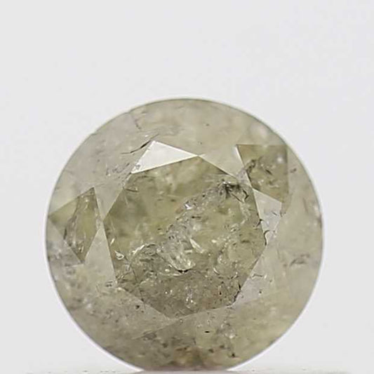 0.41 Carat Gray Round Shape Brilliant Cut Natural Loose Diamond