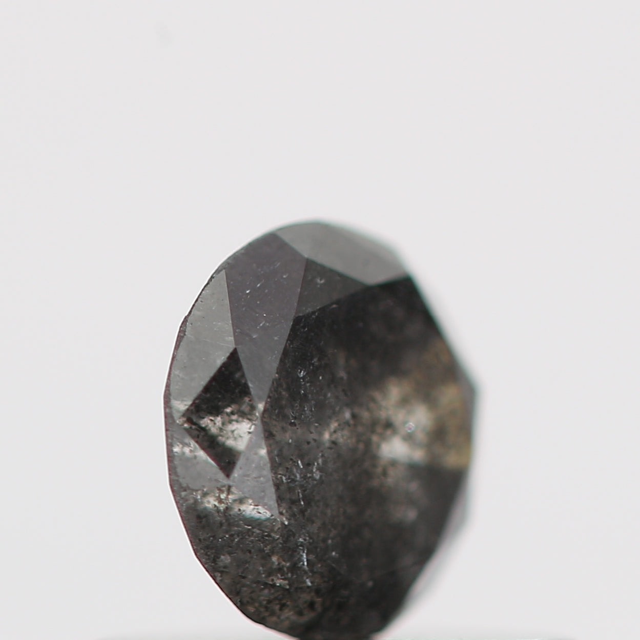 0.37 Carat Black Salt and Pepper Round Brilliant Cut Natural Loose Diamond