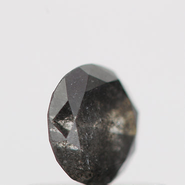 0.37 Carat Black Salt and Pepper Round Brilliant Cut Natural Loose Diamond
