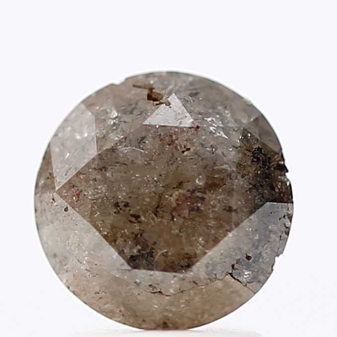 1.97 Carat Salt and Pepper Diamond Round Brilliant Cut Natural Loose Diamond