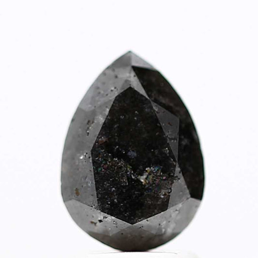 Salt and Pepper Diamond Fancy Gray Color 1.93 CT 9.10 x 6.60 x 4.90 MM Pear Cut Diamond! Natural Loose Diamond ! Christmas Gift for Her