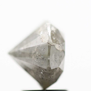 3.08 Carat Salt and Pepper Diamond Gray Round Brilliant Cut Natural Loose Diamond