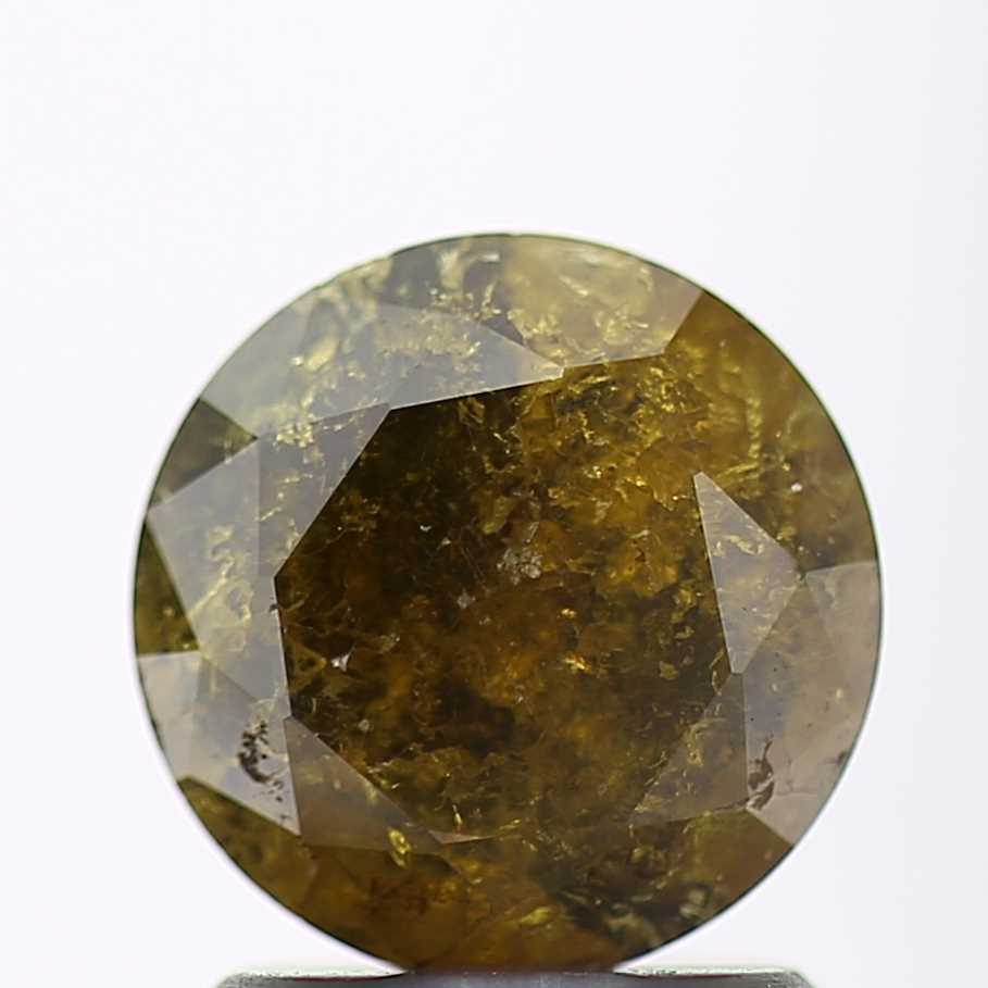 1.20 Carat Yellow Rustic Fancy Round Brilliant Cut Natural Loose Diamond