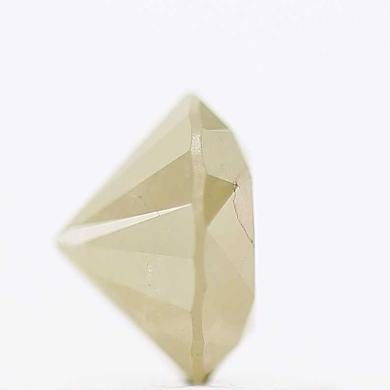0.94 Carat Fancy Yellow Rustic Round Brilliant Cut Natural Loose Diamond