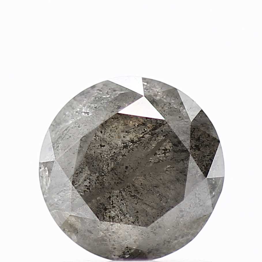 0.91 Carat Fancy Gray Round Shape Brilliant Cut Natural Loose Diamond