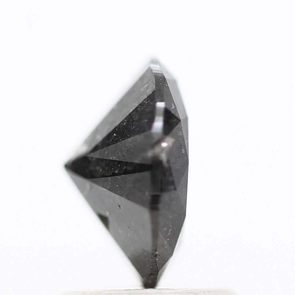 Salt And Pepper Diamond Fancy Gray Color 1.47 CT 7.50 x 4.00 MM Round Brilliant Cut Diamond ! Natural Loose Diamond ! Christmas Gift for Her