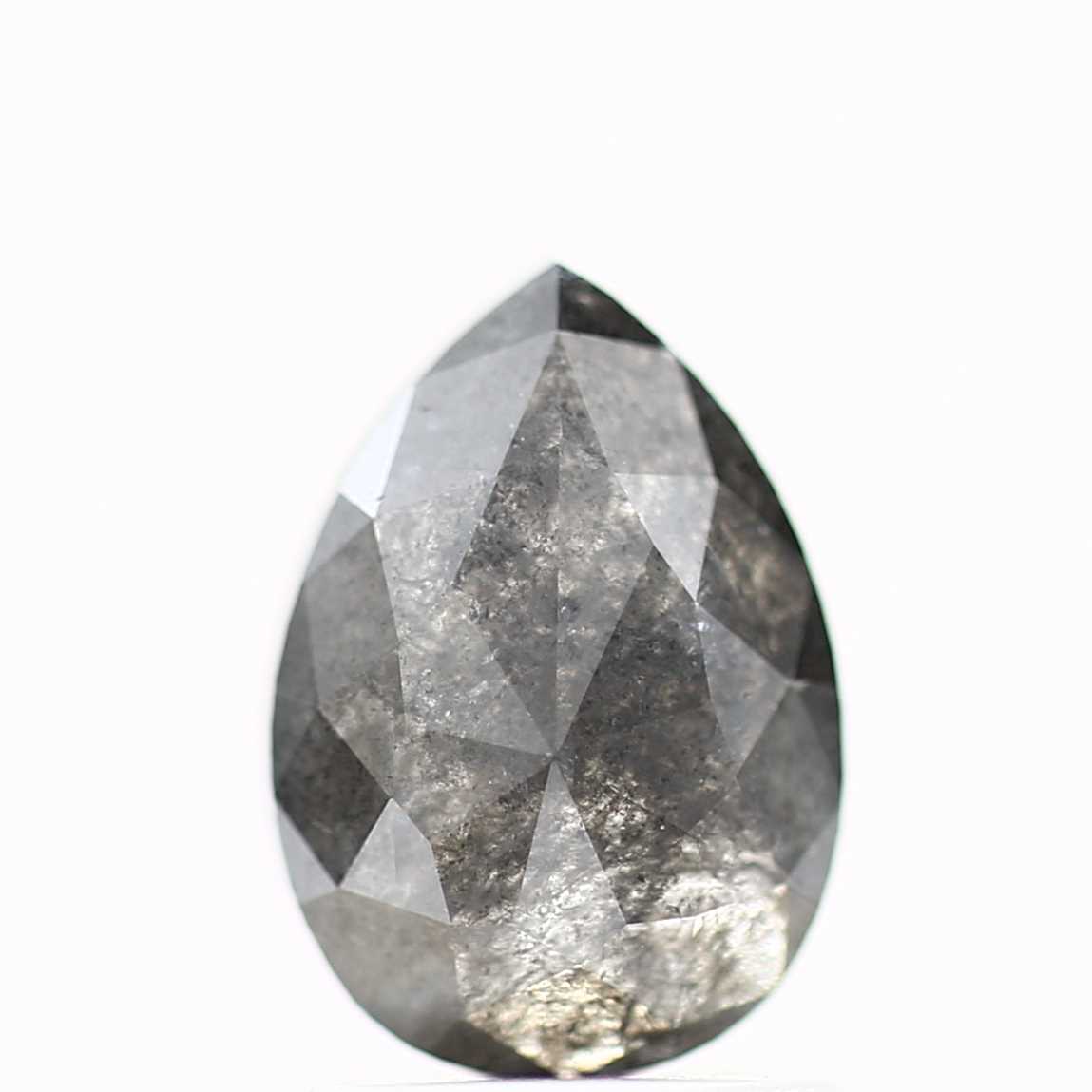 Salt and Pepper Diamond Fancy Gray Color 1.14 CT 8.23 x 5.85 x 2.66 MM Pear Cut Diamond! Natural Loose Diamond ! Christmas Gift for Her