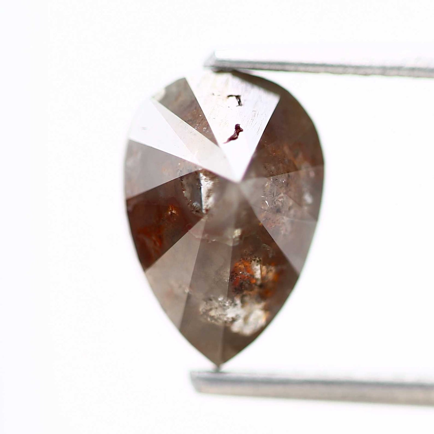 Salt and Pepper Diamond Fancy Brown Color 2.31 CT 9.42 x 6.51 x 5.48 MM Pear Cut Diamond! Natural Loose Diamond ! Christmas Gift for Her