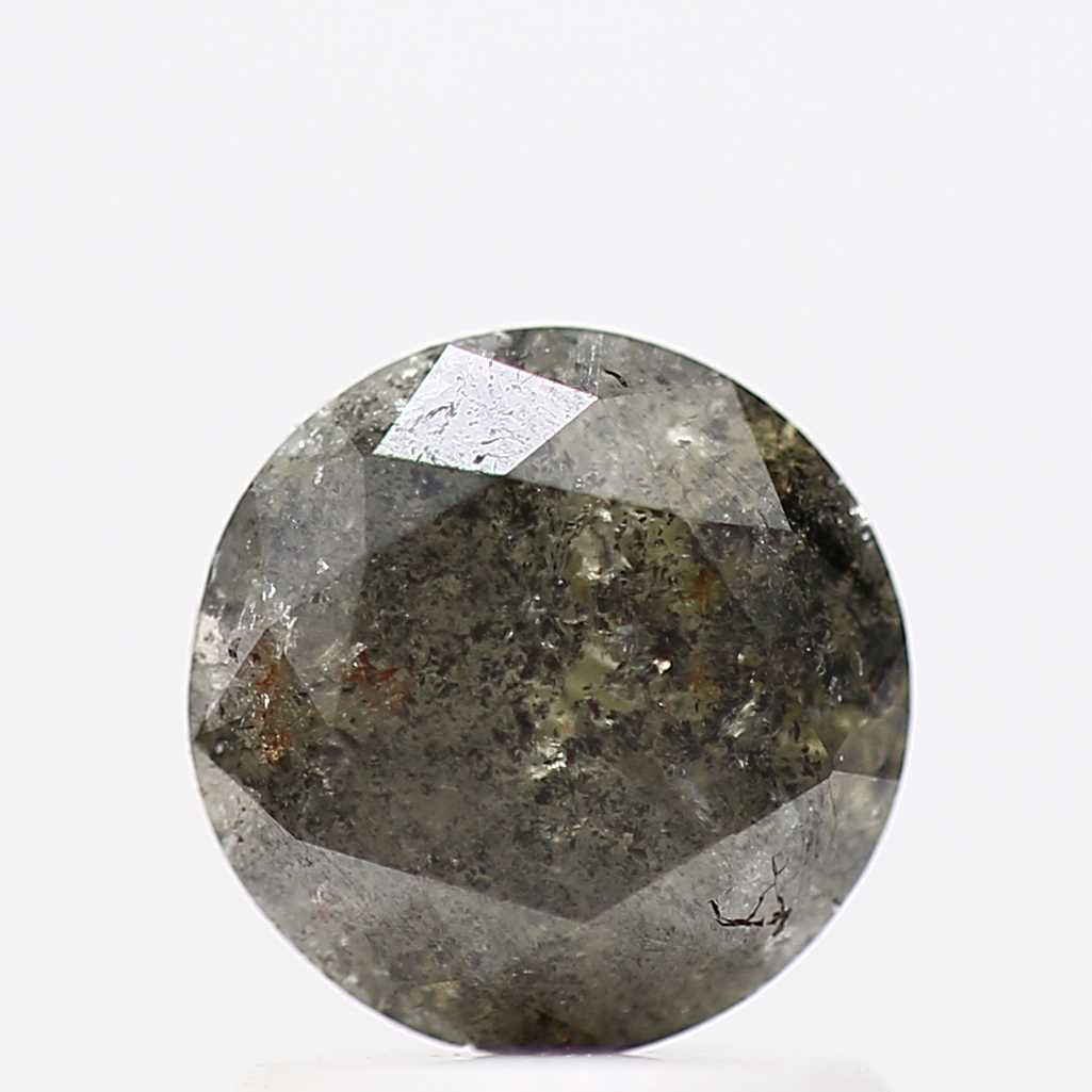 1.09 Carat Salt and Pepper Round Brilliant Cut Natural Loose Diamond